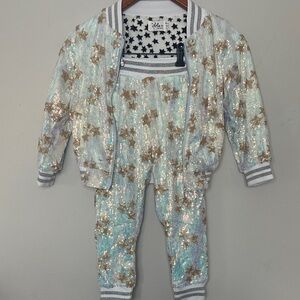 Lola + The Boys Sequin Star Matching Set
